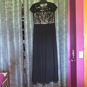 Black and Nude Formal Dress